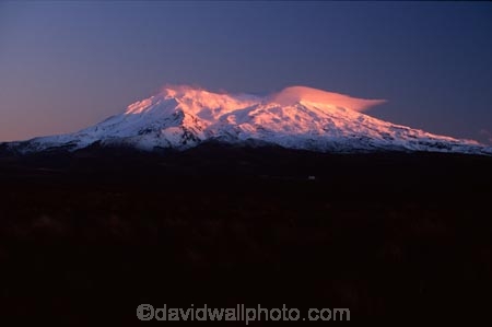 cone;ice;middle-earth;mountain;peak;pink;snow;volcanic;volcano;volcanoes
