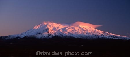 cone;ice;middle-earth;mountain;peak;pink;snow;volcanic;volcano;volcanoes