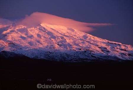 cone;ice;middle-earth;mountain;peak;pink;snow;volcanic;volcano;volcanoes