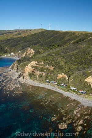 aerial;aerial-image;aerial-images;aerial-photo;aerial-photograph;aerial-photographs;aerial-photography;aerial-photos;aerial-view;aerial-views;aerials;batch;batches;coast;coastal;coastline;coastlines;coasts;Cook-Strait;crib;cribs;fishing-hut;fishing-huts;holiday-houses;Makara-Beach;Mill-Creek-Wind-Farm;N.I.;N.Z.;New-Zealand;NI;North-Is;North-Island;NZ;Ohariu-Bay;sea;seas;shore;shoreline;shorelines;shores;Smiths-Bay;water;Wellington