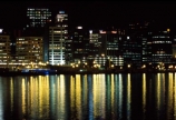 wellington;harbors;harbours;harbor;harbour;waterfront;port;nicholson;skyline;sky-scrapers;offices;office;skyscraper;skyscrapers;sky-scraper;blocks;highrise;cbd;central;business;district;water;ships;night;reflections;reflection;lights