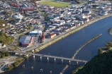 aerial;aerial-photo;aerial-photograph;aerial-photographs;aerial-photography;aerial-photos;aerial-view;aerial-views;aerials;bridge;bridges;Cobden-Bridge;Grey-River;Greymouth;Mawheranui;N.Z.;New-Zealand;NZ;racecourse;river;rivers;S.I.;SI;South-Island;Victoria-Park;West-Coast;Westland