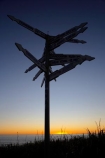 Buller-District;Buller-Region;Cape-Foulwind;Cape-Foulwind-Walkway;direction-sign;direction-signs;distance-sign;distance-signs;dusk;evening;N.Z.;New-Zealand;nightfall;NZ;orange;place-sign;place-signs;S.I.;SI;sign;signs;sky;South-Is;South-Island;sunset;sunsets;twilight;West-Coast;Westland