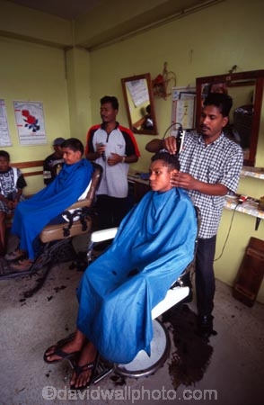 Barber-Shop;barber;shop;Sigatoka;Fiji;Fijian;blue;yellow;person;people;hair;cut;cutting;cutter;cutters;trimmer;trimmers;seat;sit;sitting;seated;stand;standing;work;job;working;customer;customers;client;clients;clientele;service