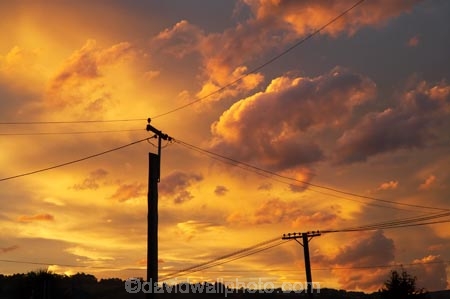 cloud;clouds;Dunedin;dusk;evening;line;lines;N.Z.;New-Zealand;nightfall;NZ;orange;Otago;pole;poles;post;posts;power-line;power-lines;power-pole;power-poles;S.I.;SI;skies;sky;South-Is.;South-Island;sunset;sunsets;telegraph-line;telegraph-lines;telegraph-pole;telegraph-poles;twilight;wire;wires